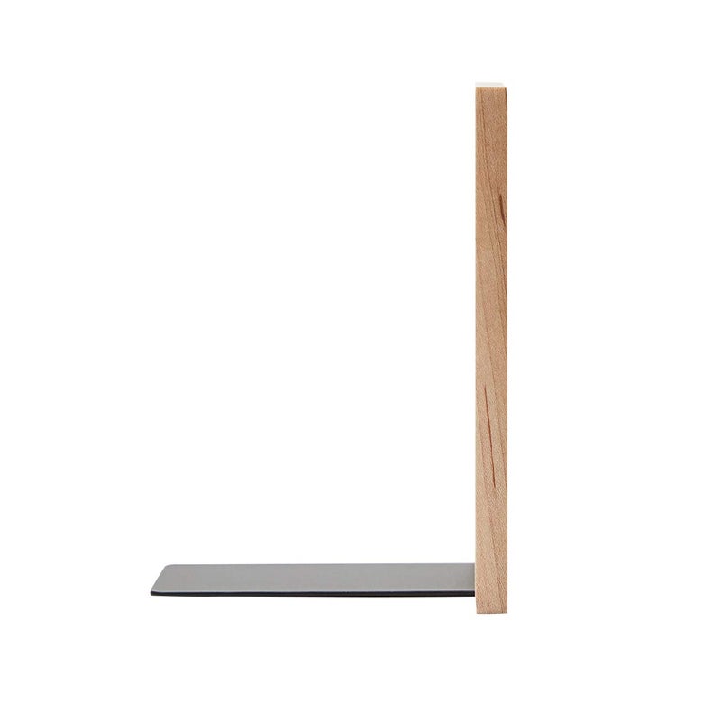 Pandapark Wood Decorative Bookends,Non-Skid Bookend for Shelves,Heavy Duty Bookends,Book Stand for Books/CDs,1 Pair - Image 4
